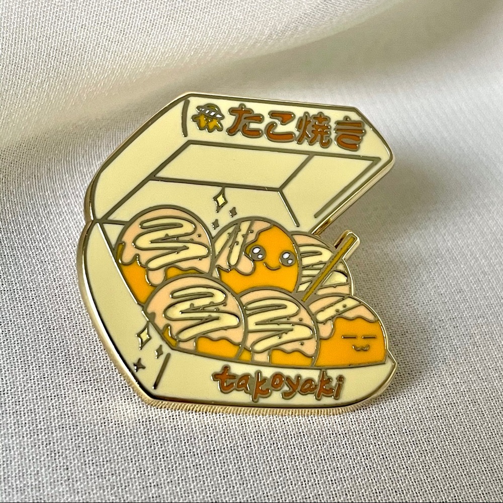 Takoyaki enamel pin